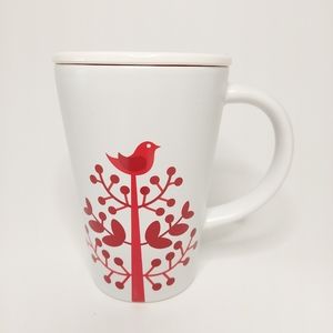 David's Tea The Perfect Tea Mug Retired 2013 Red Bird Olive Branch